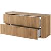3E 3xE living.com 3xE living Mobile Bagno Sottolavabo Sospeso 120 cm, Rovere Craft con Maniglia Dorato, 120 x 41,5 x 51,7 cm