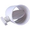 Jilijia Smorzatore posteriore - condotto non ritorno valvola condotto connettore tubo con flap backflow otturatore - plastica ABS - unico modo flusso d'aria canale - deflettore di ventilazione in linea