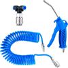 TANIASHOP Kit Pistola Soffiaggio Aria Compressa per Camion con Tubo Autoavvolgente 5m e Connettore Rapido Pistola Pneumatica Pulizia Cabina Sedile Pneumatico