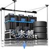 FLEXIMOUNTS GL1 - Scaffale per garage, 142 x 122 cm, sistema di organizzazione regolabile in metallo resistente, con asse lungo 180 cm