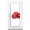 Framex Finestra da bagno bianca, doppio vetro smerigliato, 60 x 120 cm, DIN destra, finestra da cantina in plastica PVC satinato, 600 x 1200 mm, 32 mm, ribaltabile-girevole (maniglia sinistra)