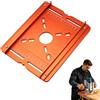 Generic Staffa per Fresatura di Scanalature Piastra Guida in Alluminio Dima di Fresatura a Doppia Scala Piastra di Inserimento da Tavolo per Fresature Rettilinee e Progetti，Arancione-1PC