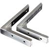 KDDEON Piano di Lavoro in Marmo Staffe per Mensole Triangolari in Acciaio Inossidabile Ispessito,2 Stili,Set di 2 Staffa per Mensola di Stoccaggio da Parete per Impieghi Gravosi (30x19cm/11.8x7.5in)