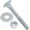 AERZETIX Set di 25 bulloni viti a testa tonda con quadro sottotesta M5x40mm / rondelle e dadi M5 / in acciaio zincato/per fissaggio e assemblaggio