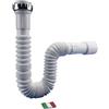 Generico Tubo flessibile di scarico per lavandino da (11/2) | Attacco da 11/2,Estendibile 35-75 cm, Scarico D.32-40mm, Co-stampaggio