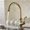 YHSGY Rubinetti da cucina YHSGY Rubinetteria Da Cucina Anticata Colore Cozinha Rubinetto Ottone Girevole Beccuccio Rubinetto Della Cucina Singola Maniglia Miscelatore Lavello Miscelatore