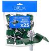 DOJA Barcelona Morsetti per Recinzione DOJA Barcelona - Pack 25 - Verde - Design Rinforzato, Clips per Recinzione, Morsetto di Fissaggio per Recinzione, Fissaggi Rete Metallica Accessori per Pali Metallici