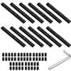 XMIRAKLIX 12 Connettori Profilo Alluminio 20x20 100mm - Giunto Lineare Serie 2020 | Alluminio 6063 nero con viti M5 e chiave Allen per profilati in alluminio estruso con scanalatura da 6 mm CNC e stampanti 3D