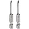 QUARKZMAN 2Pz #0 Punte Cacciavite Phillips PH0 1/4 Gambo Esagonale 2 (50mm) Lungo 3mm Asta Punta Trapano a Croce Magnetiche acciaio S2 Inserti per Avvitatore Industriale, Grigio