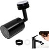 hehongshun Prolunga Rubinetto Cucina, Aeratore Rubinetto Cucina, Rompigetto Rubinetto Cucina, 720° Rotante con Braccio Curvo Due Modalità di Flusso Filettatura Esterna 24 mm per Filettatura Interna 22 mm Nero