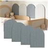 YuLiMirich 4 pannelli da parete 3D da 43 x 32 cm, in feltro, pannelli decorativi da parete, autoadesivi, anticollisione, per ufficio, casa, camera da letto, decorazione da parete (grigio luna)