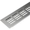 Gedotec Griglia di ventilazione per porta in acciaio inox | griglia di scarico in alluminio | griglia di ventilazione rettangolare | 500 x 60 mm | griglia per mobili in alluminio per riscaldamento | 1 pezzo