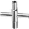 ZMDMAH Chiave quadrata a 4 vie per bagno, chiavi a croce, strumento per rubinetto, dimensioni interne 6,5-9 mm, per cassette elettriche, gas acqua, scatola armadio