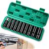 PORFOYO Set di chiavi a bussola da 1/2 pollici, set di chiavi a bussola da 1/2, set di bussola, 10 punte esagonali da 24 mm, set di chiavi esagonali, set di 11 pezzi