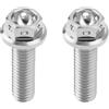 ECSiNG 2pz M6x20mm Bulloni A Testa Esagonale Flangiati Bullone Esagonale In Titanio Completamente Filettato Bulloni Forati Per Bici Sportive E Kart Filo Di Bloccaggio Argento