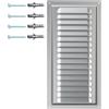 DEMLOU - Griglia di Aerazione con Rete 15 x 30 cm, Acciaio Zincato. | Formato rettangolare slim - Rete antinsetti integrata per pareti, porte, condotti e vani tecnici.