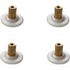 HEGAPRO Rotelle universali, ruote con cuscinetti a sfera per porte scorrevoli o doccia, diametro 28 mm, altezza 20 mm, 4 pezzi, acciaio, battistrada in nylon, portata fino a 15 kg