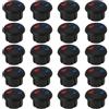 eMagTech 20 Pezzi Indicatori Per Rubinetti Cartelli Per Acqua Calda E Fredda Etichette Rosse E Blu Per Lavelli Da Cucina Bagni Rubinetti Cartelli Adatti Per Fori Per Rubinetti Da 6,7 Mm (nero)