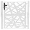 HIJNXG Cancello da giardino in metallo, 105x100 cm, cancello da giardino con serratura, recinzione in acciaio per giardino terrazza, cancello per recinzione, cancello per esterni, cancello in ferro, cancello