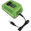 Tebbomp Caricabatterie al litio 40 V per GreenWorks 29482 G-MAX 40 V Batteria agli ioni di litio 29472 29482 29652 G40825 Spina Europea