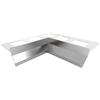 MINUTA PROFILI Profilo Gocciolatoio Balcone In Alluminio NOR Resistente Gocciolatoio Per Balconi Verniciato A Polvere Dimensioni Mattonella 12,5 Mm Barra 2,7 M (Grigio metallizzato RAL 9007)