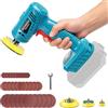 kswiown Mini Lucidatrice Orbitale Compatibile con Makita 18V 25/50/75 mm | Motore brushless, platorelli da 25, 50 e 75 mm, design compatto, senza batteria e caricabatterie