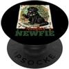 Classic Christmas Vintage Xmas Nostalgic Newfoundland Dog Newfie Naughty String Lights retrò Holiday PopSockets PopGrip Adesivo