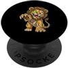 Creepy Cute Undead Halloween Monsters Creepy Cute Undead Zombie Lion Cub con Slime Verde PopSockets PopGrip Adesivo