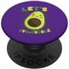 Kawaii Triangle Simpatico gioco di parole Kawaii con avocado Let's Avo-Cuddle PopSockets PopGrip Adesivo