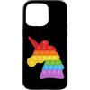 Mode Art Design Colorful Unicorn Pop It Custodia per iPhone 15 Pro Max Cool Colorful Unicorn Pop It Fidget Shape Multicolore