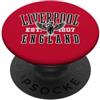 Desert Merch Liverpool England Shop Liverpool England - Ali di fegato con stampa in bianco e nero PopSockets PopGrip Adesivo