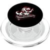 Funny Dinosaur DJ Music Lover - DressedF T-Rex DJ Optical Illusion T Rex Dinosaur Dino EDM Dance PopSockets PopGrip per MagSafe