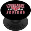 Desert Merch Liverpool England Shop Liverpool England - Ali di fegato con stampa rossa e bianca PopSockets PopGrip Adesivo