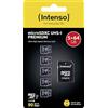 Intenso Premium 5 schede di memoria MicroSDXC da 64 GB, classe 10 UHS-I | Set di 5 schede Micro SD con adattatore SD, velocità di lettura 90 MB/s, ideale per smartphone, fotocamera e tablet.