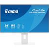 iiyama ProLite XB2497HSN-W1 Full-HD IPS-Monitor | 60,5 cm, 23,8, 100 Hz, HDMI, DP-in/out, DaisyChain, HUB USB-C, RJ45, regolazione altezza, PIVOT, , AdaptiveSync, bianco