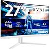 PHILIPS Evnia Gaming Monitor 27M2C5591 27 pollici Curvo 2560x1440, WQHD, 180Hz, Fast VA Panel, 1ms GtG, Height Adjustment, (HDMI2x 2.0 DP 1x 1.4) HDR10, FreeSync Premium Bianco