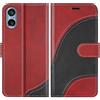 BoxTii Cover per Sony Xperia 5 V, Custodia in PU Pelle Portafoglio, Magnetica Cover a Libro con Slot per Schede per Sony Xperia 5 V, Rosso