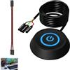 Telaryn Interruttore D Alimentazione Pc Esterno, Pulsante Power Pc Esterno con LED, Pulsante Power con Cavo per Scheda Madre ATX, Interruttore Computer Desktop Esportato, Sostituzione per Desktop Case DIY