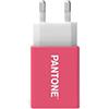 Pantone Celly Pantone Caricabatterie da Muro 10W, Caricatore Cellulare Universale con Presa USB, Compatibile con Smartphone e Tablet di Vari Produttori, Adattatore Presa USB con Massima Potenza 2.1 Ampere, Rosa