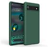 Vancle Cover compatibile per Google Pixel 6a (2022), custodia in silicone per fodera in microfibra morbida, design speciale con bordo destro (verde scuro)