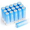 REACELL 16 Pezzi Batterie Ricaricabili AA 1.2V Ni-MH 2800mAh Alta Capacità AA Pile Ricaricabili 1200 Cicli Bassa Autoscarica con Custodia