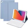 WENMILY Cover con Tastiera per iPad 6ª Gen 2018/ 5ª Gen 2017 9.7 Pollici | Tastiera Bluetooth Wireless Staccabile, Custodia con Portapenna, Italiana QWERTY, per iPad Pro 9.7/Air 2/Air 1, Blu e Bianco