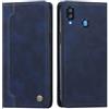 rongki Custodia per Samsung Galaxy A20e/A10e, Cover in Pelle Sintetica Portafoglio con Slot per Carte, Supporto, Chiusura Magnetica, Antiurto Case per Samsung Galaxy A20e/A10e, Blu scuro