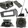 Tecmedia Kit Casse Supporti e Antenna Compatibile Fiat Panda 141 Grigio | Pronto all'installazione per ricambio, suono chiaro e pulito