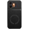 YUECXIN Cover per HONOR 600 5G, Custodia Magnetica in Pelle Vegana Morbida al Tatto, Case Sottile Antiurto e Anti-Impronte con Protezione Fotocamera, Nero