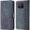 CaseGla Cover per Xiaomi 17T Pro custodia portafoglio Grigio | Blocco RFID, 3 scomparti carte, 1 tasca banconote, Chiusura magnetica, Supporto, Pelle PU flip cover per Xiaomi 17T Pro