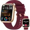 RLQA Smartwatch da donna e uomo, 1,83, HD, con contapassi, misurazione della pressione sanguigna, cardiofrequenzimetro, funzione telefono, monitoraggio del sonno, oltre 120 modalità sportive, IP68