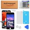 AmComponent - display TIANMA di ricambio per IPHONE 7 PLUS nero schermo LCD A1661 A1784 A1785 A1786 METAL frame | Componente di ricambio con luminosità intensa e risposta al tocco reattiva