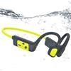 I love e iFecco IFECCO Cuffie Conduzione Ossea Nuoto, IP68 Impermeabili, Lettore MP3 32G | Cuffie Sportive Subacquee，Memoria da 32 GB, Bluetooth 5.4, per Nuoto, Bicicletta, Corsa (Giallo)