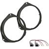 IPNOSIS Kit 2 Supporti Adattatori Altoparlanti Anteriori IP-SP188/B O Posteriori per casse da 16,5 cm con 2 Cavi Compatibile con Fiat 500 X e 500 L, Alfa Romeo Giulietta (Anteriore O Posteriore)